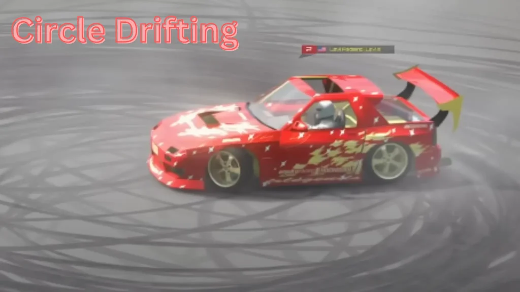 car drifting in a circle