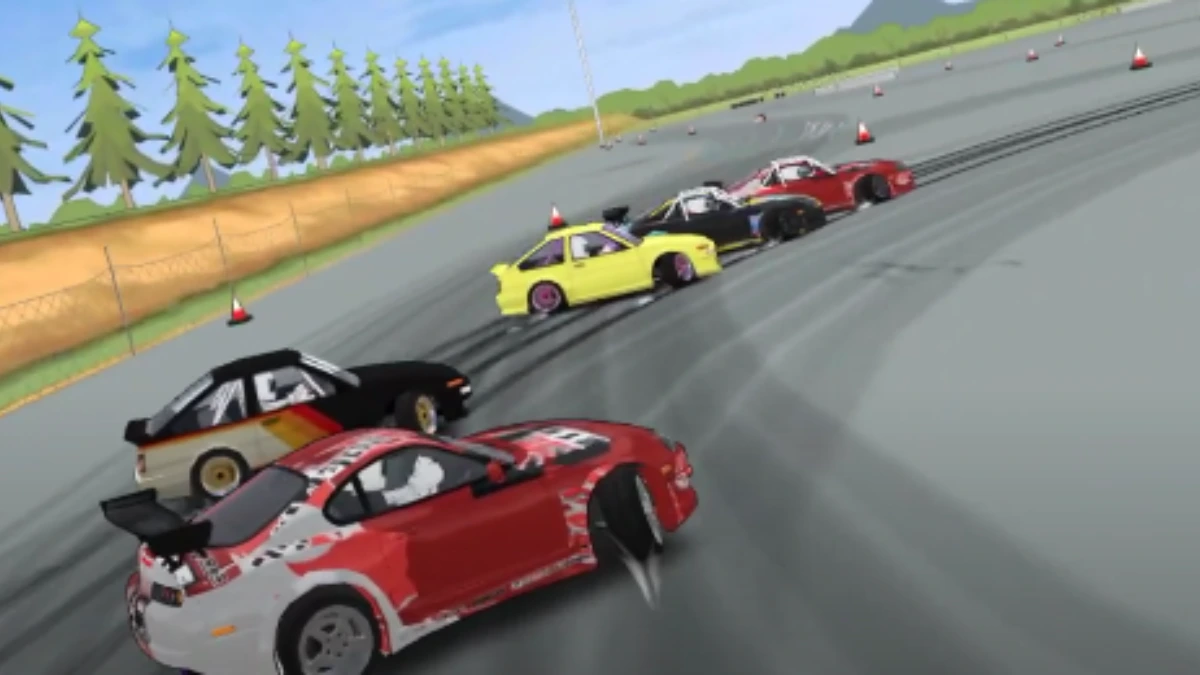 drifting cars in practice mod